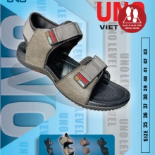 SANDAL UNO MODEL2 QUAI DÙ ĐẾ CAO 2 CỠ NAM-NỮ MÀU XÁM VÀ BÒ