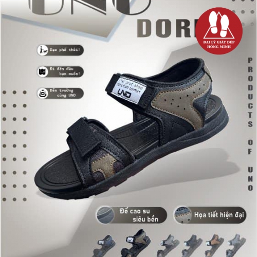 SANDAL UNO DORI 2 CỠ NAM-NỮ MÀU BÒ,RÊU