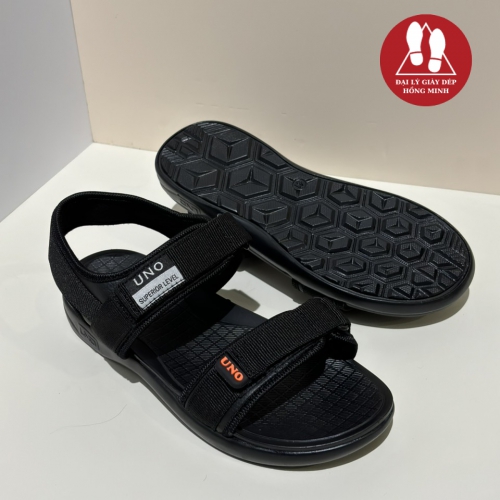 SANDAL UNO 2 QUAI CLASSIC 4 CỠ TRUNG-ĐẠI-NỮ-NAM MÀU ĐEN