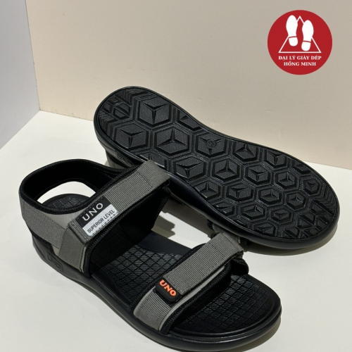 SANDAL UNO 2 QUAI CLASSIC 4 CỠ TRUNG-ĐẠI-NỮ-NAM MÀU XÁM