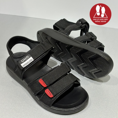 SANDAL UNO 3 QUAI 2 CỠ NỮ-NAM MÀU ĐEN