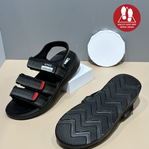 SANDAL UNO 3 QUAI 2 CỠ NỮ-NAM MÀU XÁM MUỐI TIÊU